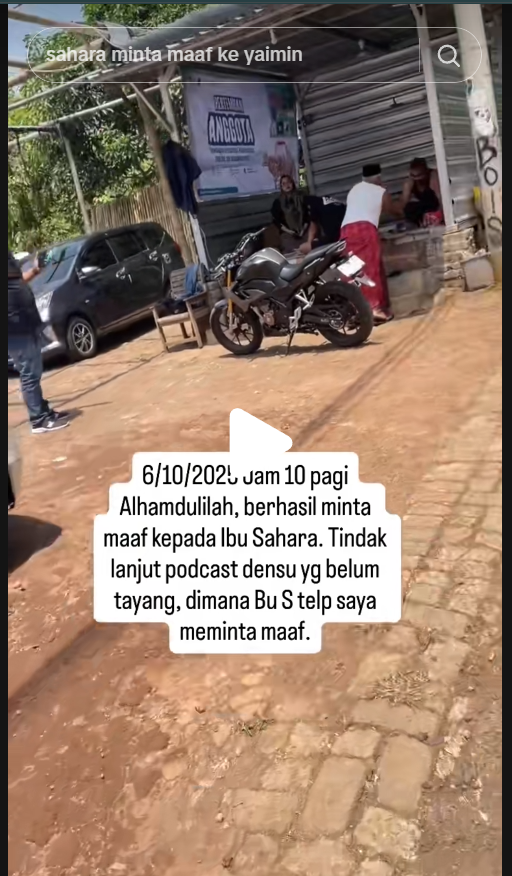 Yai Mim minta maaf ke Sahara dan Shofwan